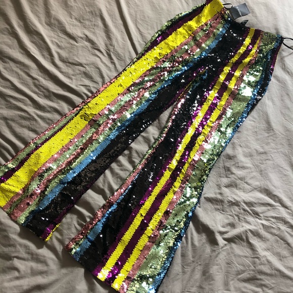 NWT sequin stripe pants